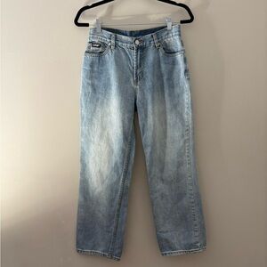 UNIF Light Wash Baggy Straight Leg Blue Jeans